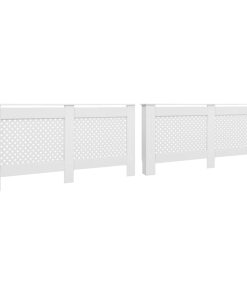 vidaXL Heizkörperverkleidungen 2 Stk. Weiß 172×19×81,5 cm MDF