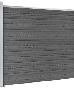 vidaXL Zaunelement Set WPC 699x146 cm Schwarz