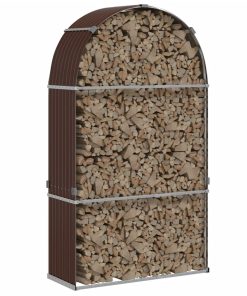 vidaXL Kaminholzunterstand Braun 120x45x210 cm Verzinkter Stahl