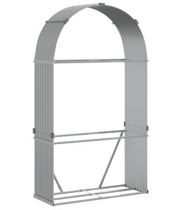 vidaXL Kaminholzunterstand Hellgrau 120x45x210 cm Verzinkter Stahl