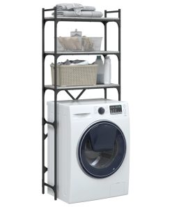 vidaXL Waschmaschinenregal Grau Sonoma 67x25x163 cm Holzwerkstoff