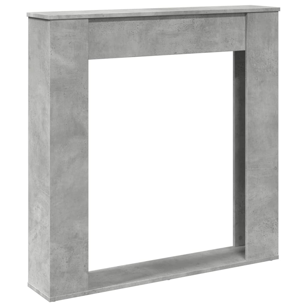 vidaXL Kaminumrandung Betongrau 100x20x100 cm Holzwerkstoff