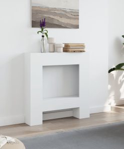 vidaXL Kaminumrandung Weiß 81x18x82 cm Holzwerkstoff