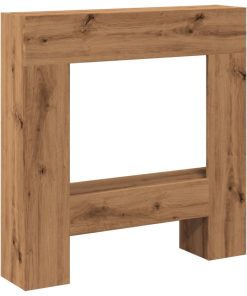 vidaXL Kaminumrandung Artisan-Eiche 81x18x82 cm Holzwerkstoff