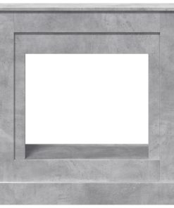 vidaXL Kaminumrandung Betongrau 90x30x90 cm Holzwerkstoff