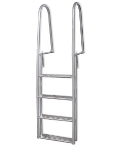 vidaXL Steg-/Poolleiter 4-stufig Aluminium 167 cm