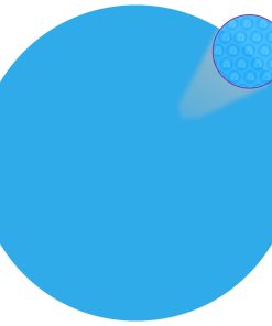 vidaXL Treibende Runde PE Pool-Solarplane 455 cm Blau