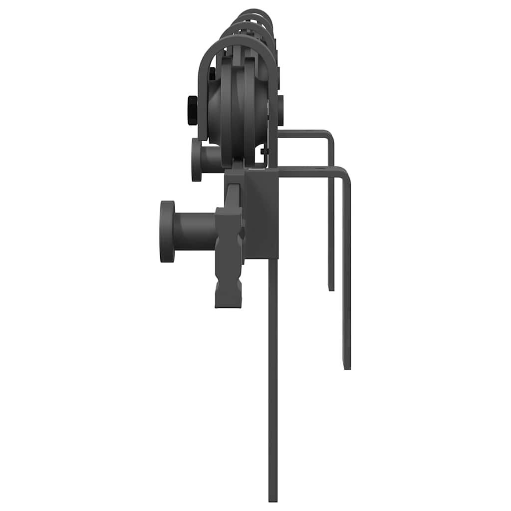 vidaXL Schiebetürbeschlag-Set 183 cm Stahl Schwarz