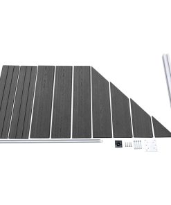 vidaXL Zaunelement Set WPC 446x(105-186) cm Schwarz