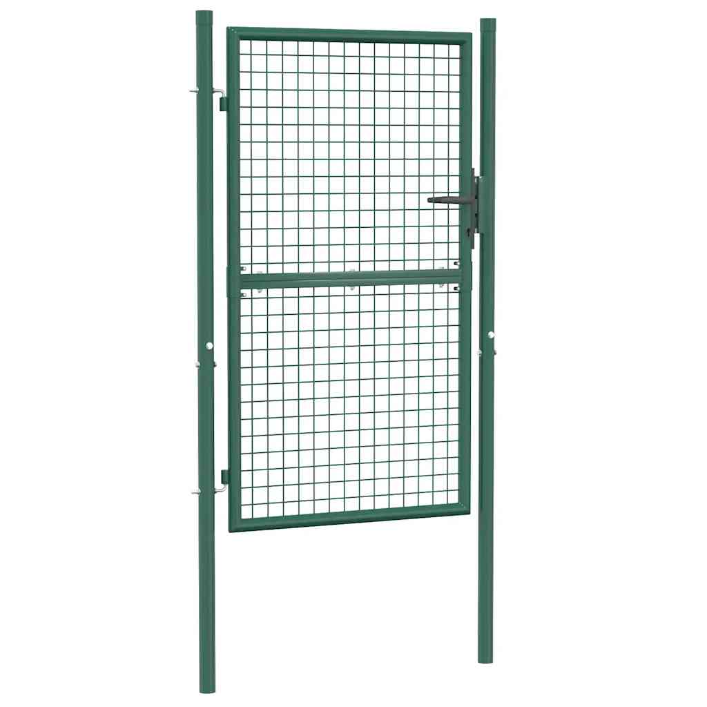 vidaXL Zauntor Stahl 100x150 cm Grün