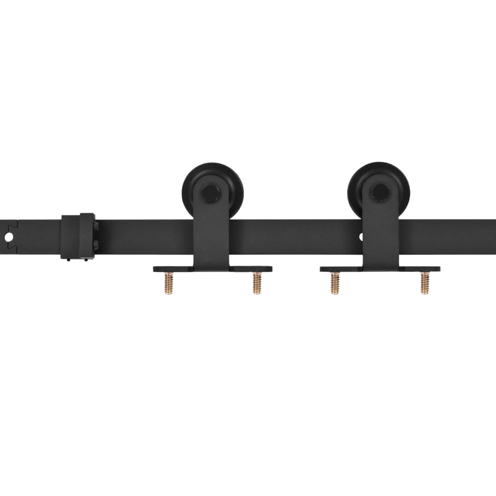 vidaXL Schiebetürbeschlag-Set SKIEN 200 cm Stahl Schwarz