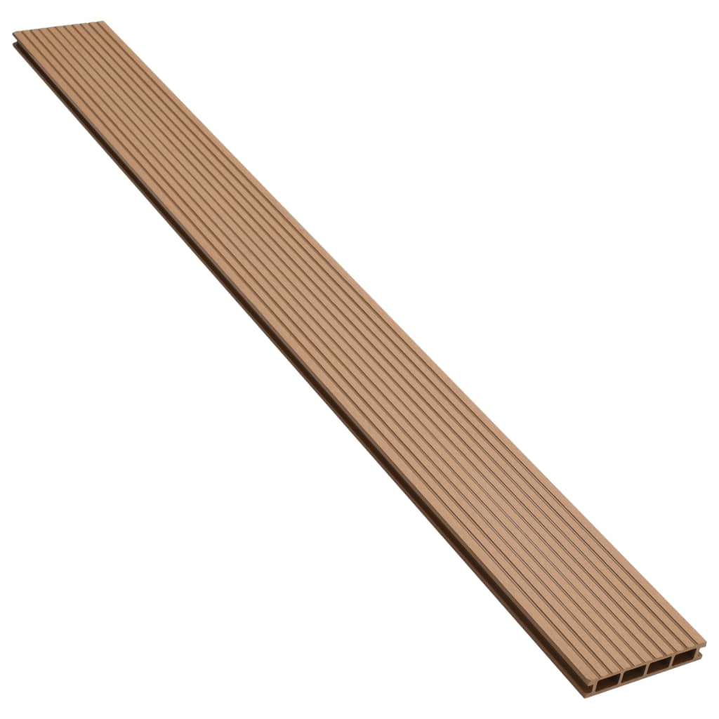 vidaXL WPC Hohlkammer Terrassendielen mit Zubehör 15 m² 4 m Teak