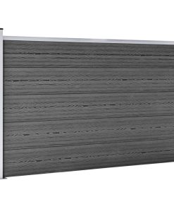 vidaXL Zaunelement Set WPC 526x105 cm Schwarz