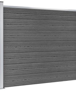 vidaXL Zaunelement Set WPC 353x146 cm Schwarz
