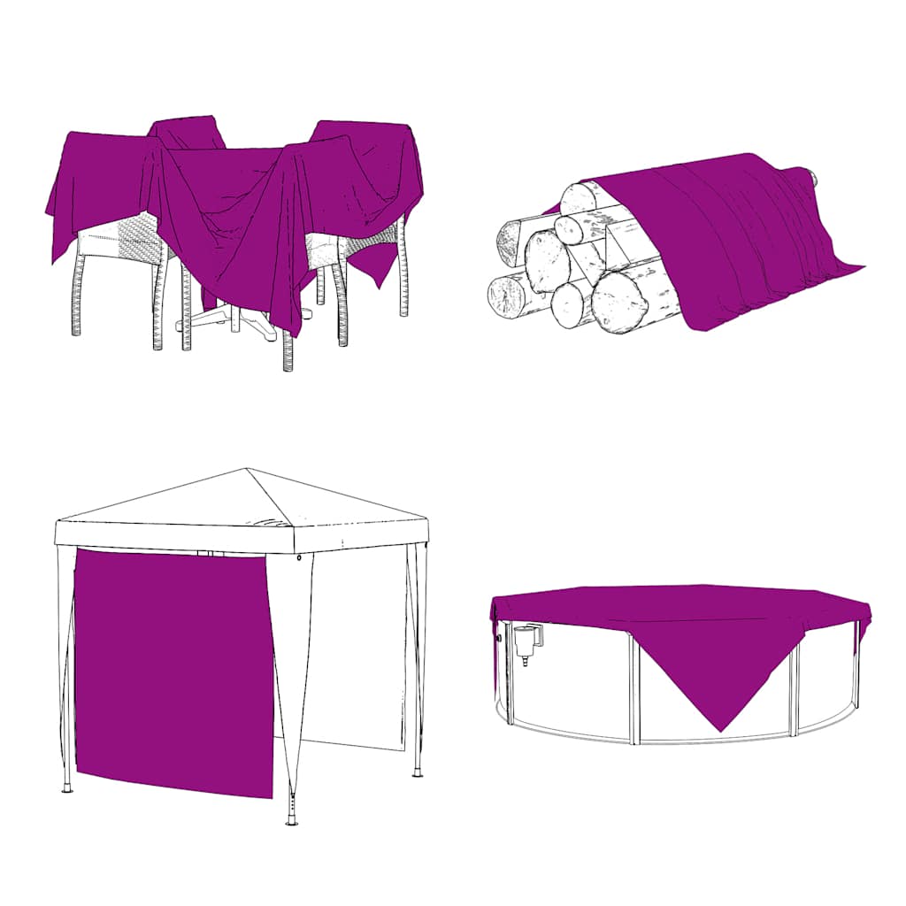vidaXL Transparente Plane mit Ösen 8x8 m Polyethylen