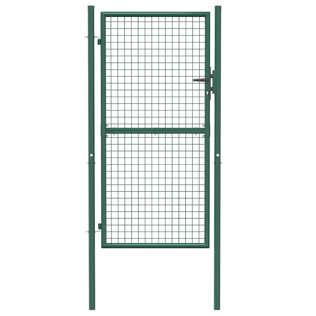 vidaXL Zauntor Stahl 100x175 cm Grün