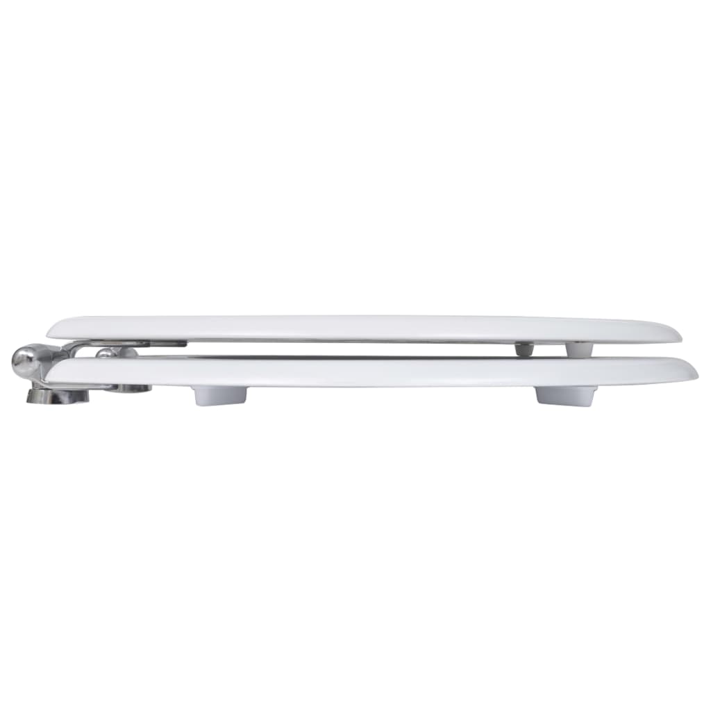 vidaXL Toilettensitze 2 Stk. mit Absenkautomatik MDF Weiß