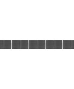 vidaXL Zaunelement Set WPC 1737x186 cm Schwarz