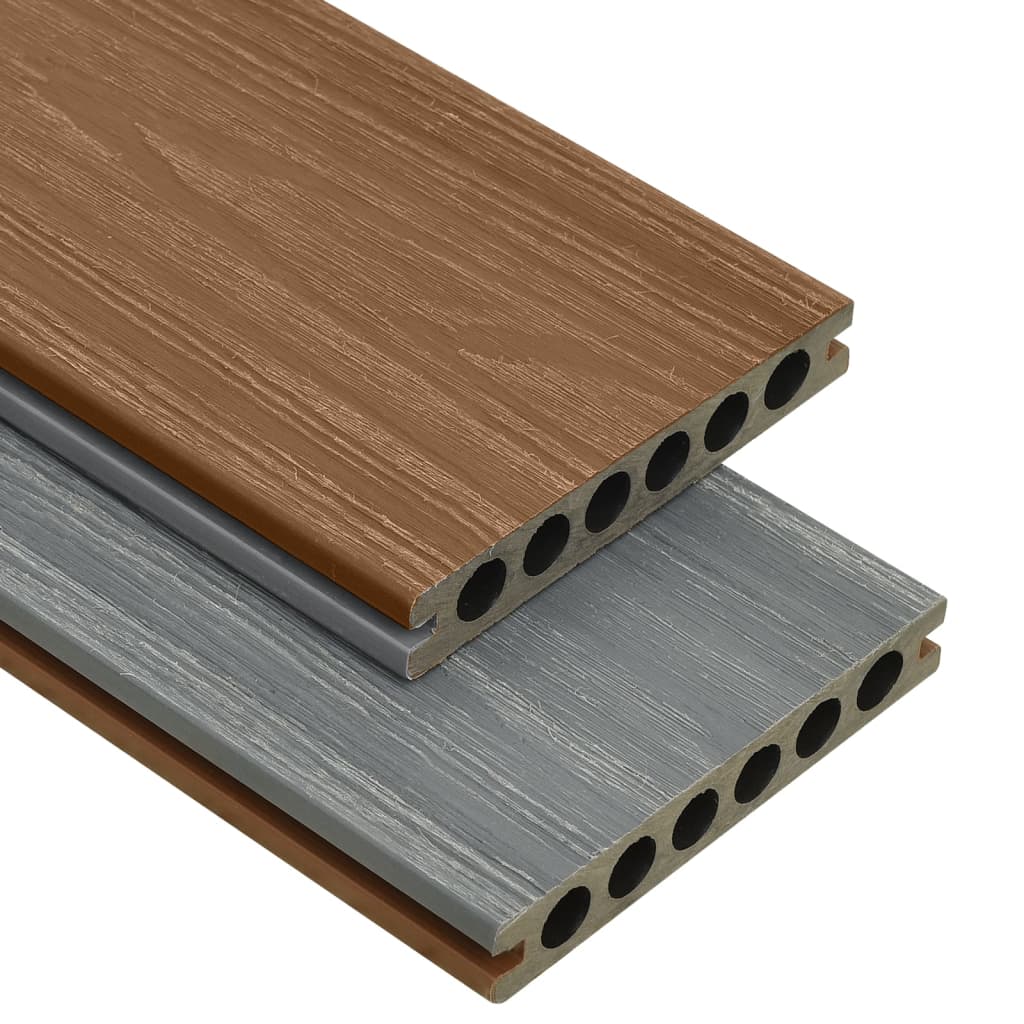 vidaXL WPC Terrassendielen mit Zubehör Braun und Grau 15 m² 4 m