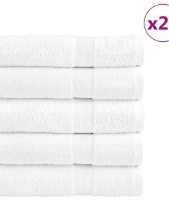vidaXL Premium-Duschtücher SOLUND 25 Stk. Weiß 70x140 cm 600 g/m²