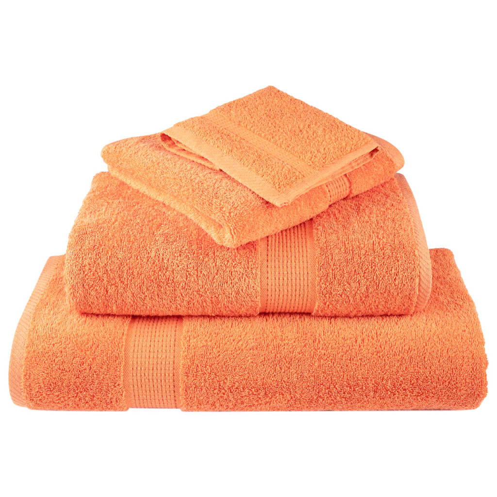 vidaXL Premium-Duschtücher SOLUND 2 Stk. Orange 70x140 cm 600 g/m²