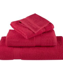 vidaXL Premium-Saunatücher SOLUND 4 Stk. Rot 80x200 cm 600 g/m²