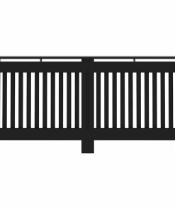 vidaXL Heizkörperverkleidung Schwarz 172x19x81,5 cm MDF