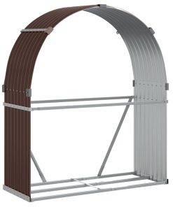 vidaXL Kaminholzunterstand Braun 120x45x140 cm Verzinkter Stahl