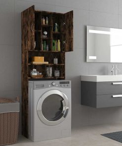 vidaXL Waschmaschinenschrank Räuchereiche 64x25,5x190 cm