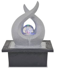 vidaXL Zimmerbrunnen mit LED Polyresin