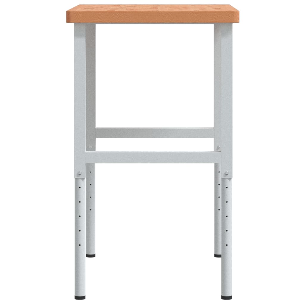 Banco Lavoro 100x60x(73-99,5) Cm Legno Di Faggio Rettangolare - Image 2