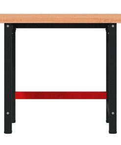 Banco Lavoro 100x60x83 Cm Legno Massello Faggio Rettangolare