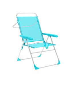 Sedia Pieghevole Marbueno 5 Posizioni Alluminio Aquamarina Spiaggia e Piscina 59X61X97 cm 10310