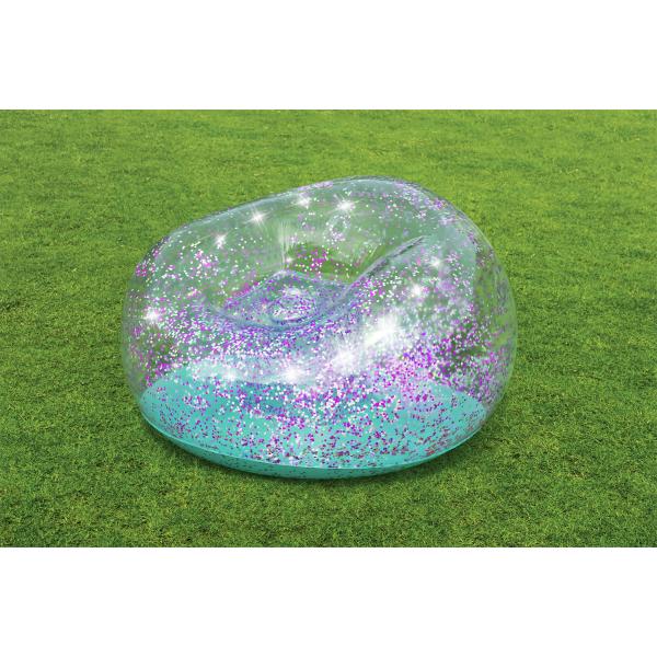 Bestway Gigante Sedia Gonfiabile Glitterata 114x112x66 cm +6 Anni Interno e Giardino 75115
