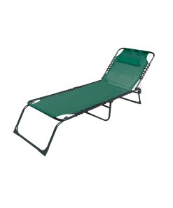 "Marbueno Sdraio Pieghevole Acciaio Con Cuscino Giardino e Piscina 190X58X27 cm Verde 10002"