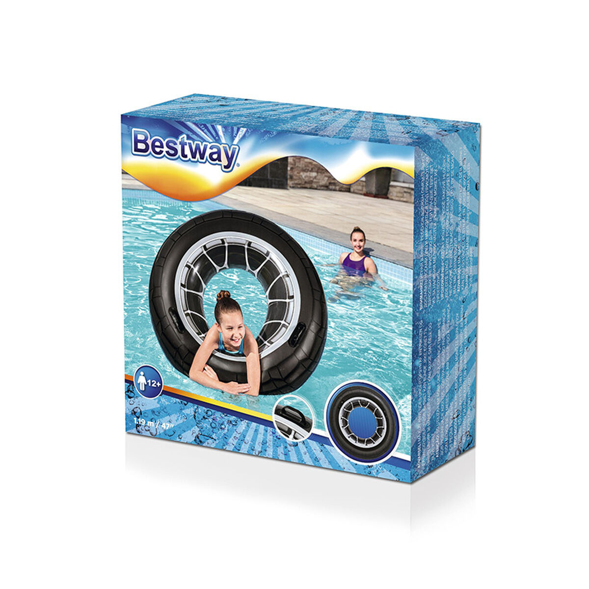Bestway Flottatore Gonfiabile Decorato Pneumatico D119 cm +12 Anni Spiaggia e Piscina 36102