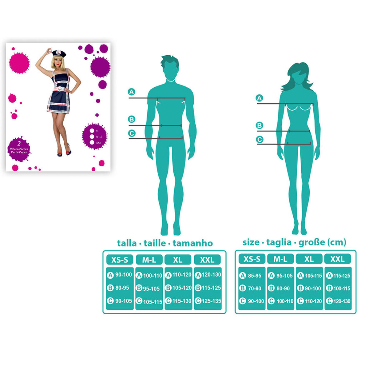 Costume per Adulti 825 (2 pcs) Marinaia - Image 6