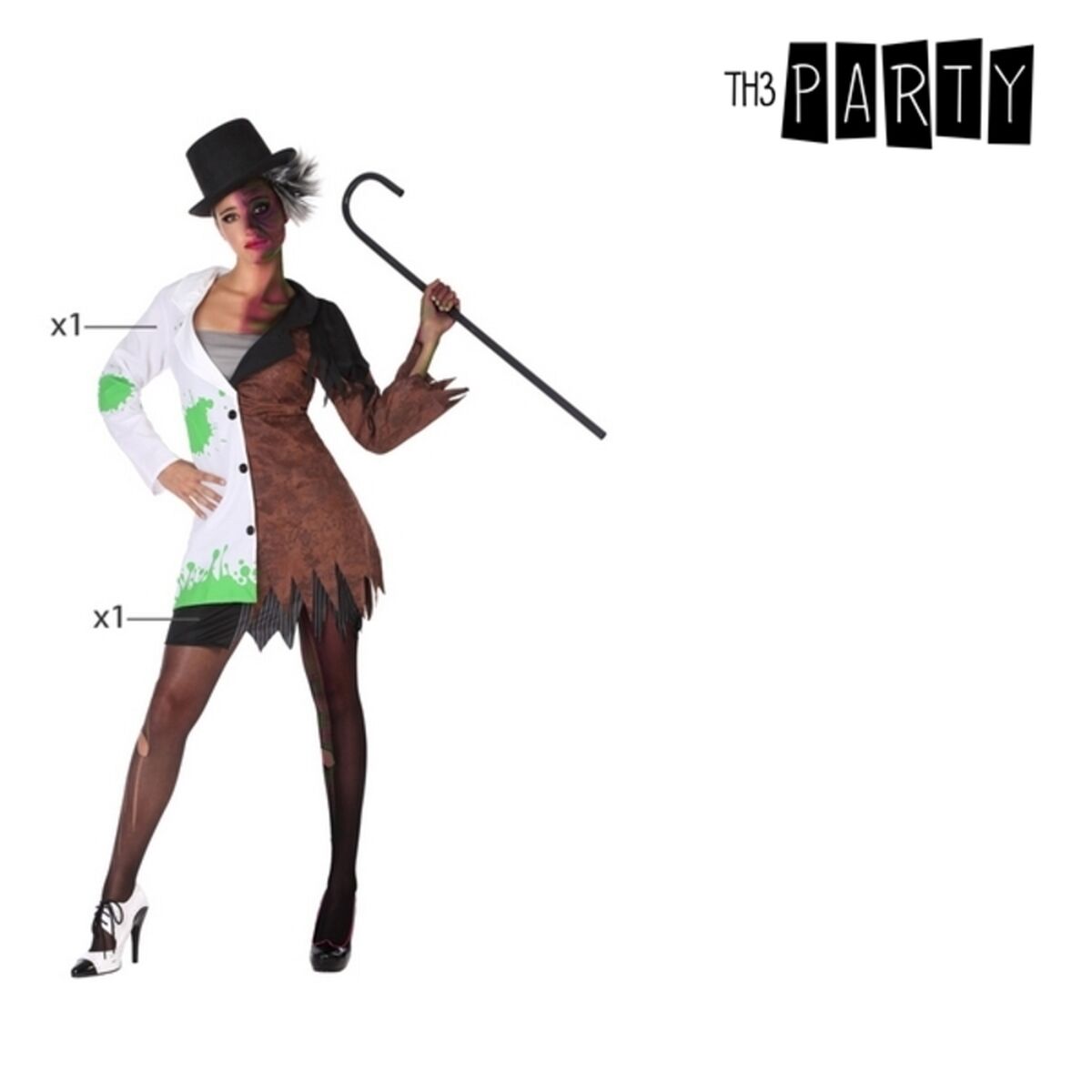 Costume per Adulti (2 pcs) Dr. Jekyll & Mr. Hyde Taglia:XS/S