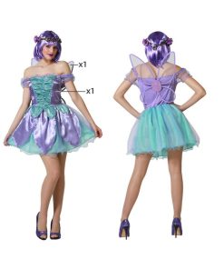 Costume per Adulti Porpora Fata Taglia:XS/S