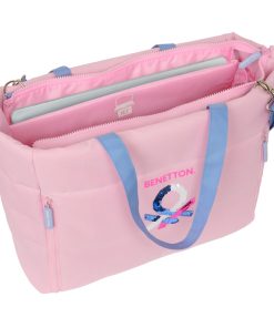 Borsa Benetton Pink Rosa 40 x 31 x 17 cm