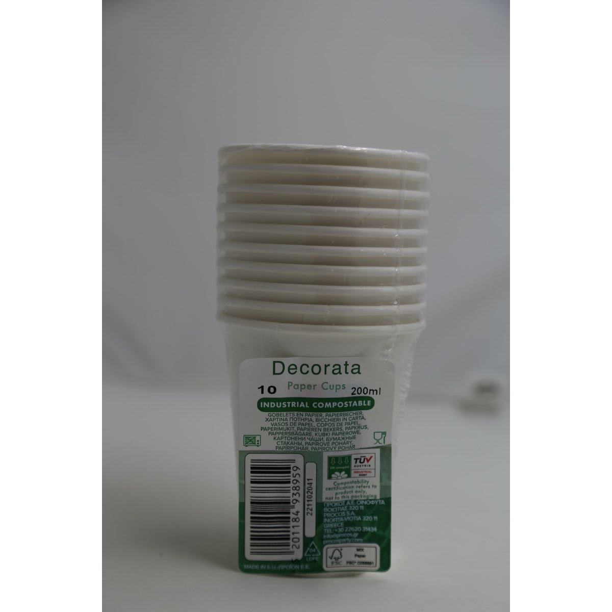 Set di Stoviglie Procos Bianco Carta 23 x 1,5 x 23 cm