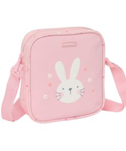 Borsa a Tracolla Safta Coniglio Rosa 16 x 18 x 4 cm