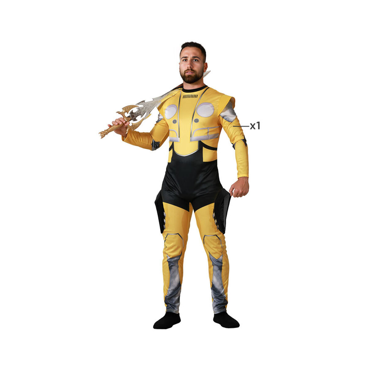 Costume per Adulti Robot Giallo (1 Pezzi) Taglia:XL - Image 5