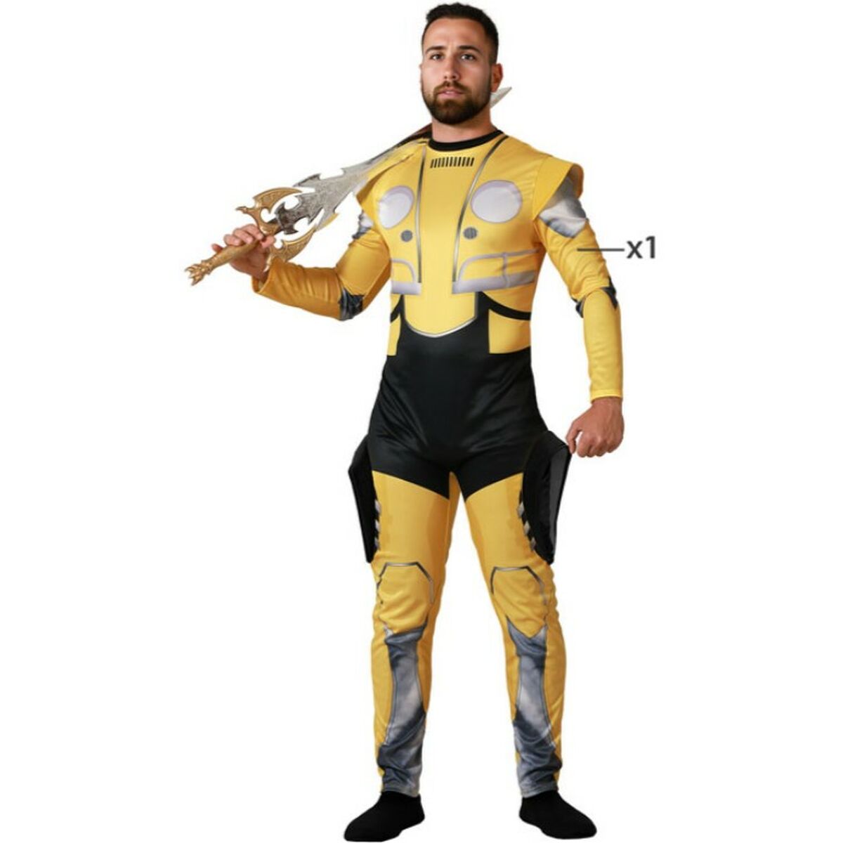 Costume per Adulti Robot Giallo (1 Pezzi) Taglia:XL - Image 6