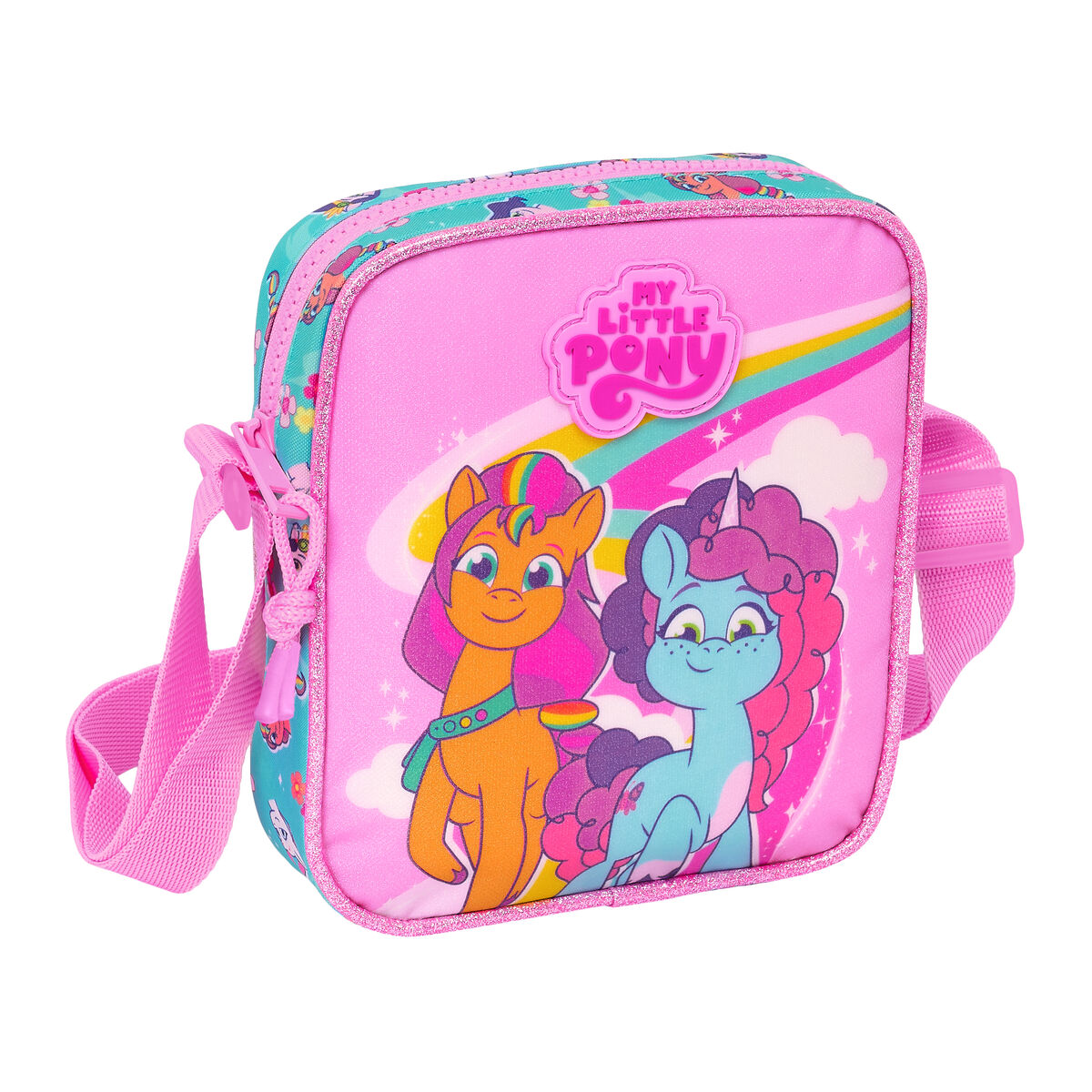 Borsa a Tracolla My Little Pony Magic Rosa Turchese 16 x 18 x 4 cm - Image 3