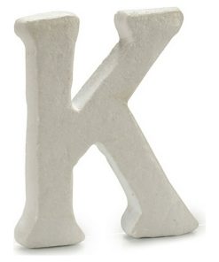 Lettera K Pincello 1 x 15 x 13,5 cm polistirene