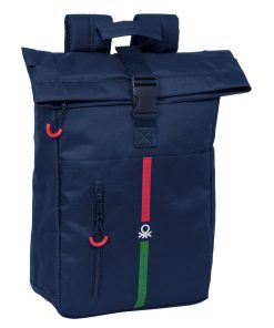 Zaino per Portatile Benetton Italy Blu Marino 28 x 42 x 13 cm