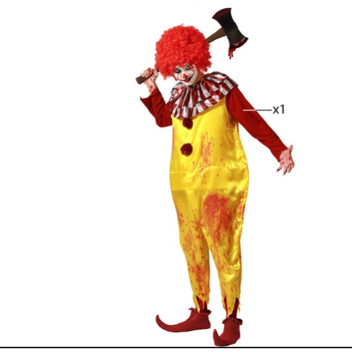 Costume per Adulti Pagliaccio Halloween Taglia:M/L - Image 6
