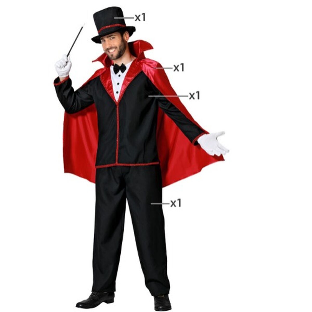 Costume per Adulti Mago Taglia:XS/S - Image 5