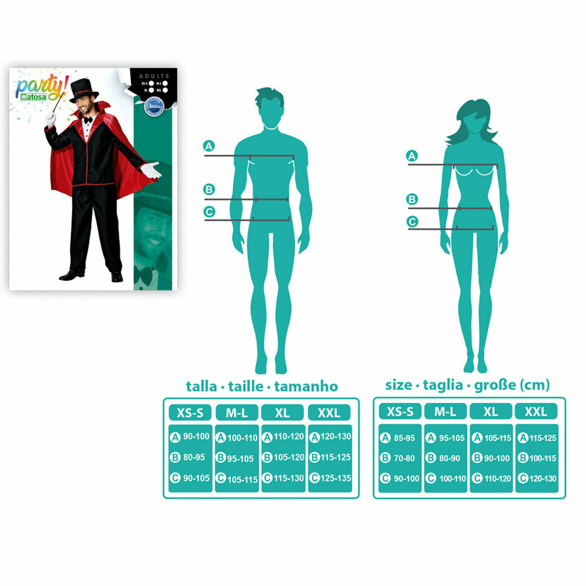 Costume per Adulti Mago Taglia:XS/S - Image 3